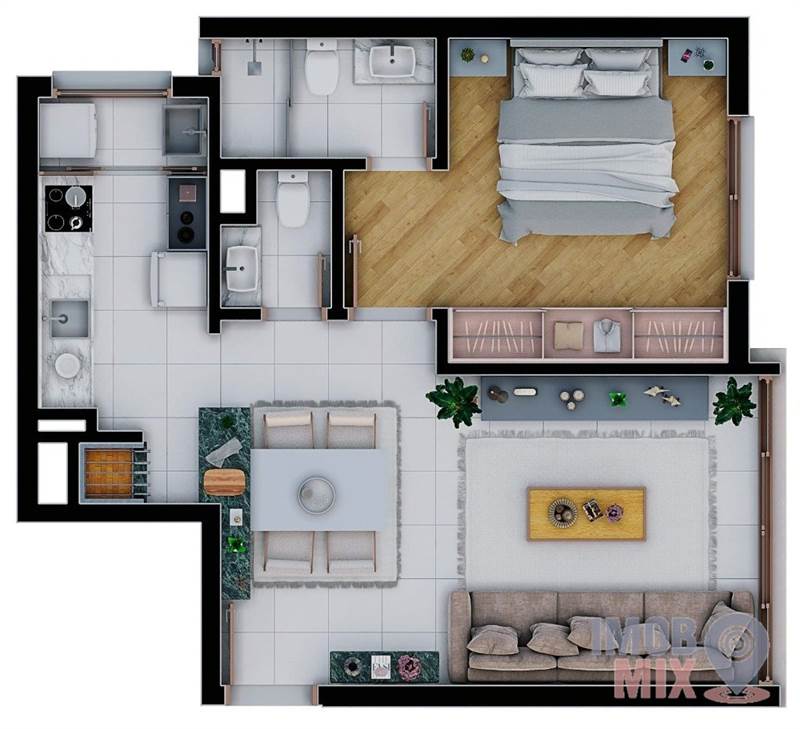 Apartamento 1 quarto  no Jardim São Pedro